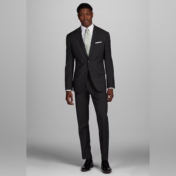 Jos A Bank Travel Tech Slim Fit Graphite Suit Jacket